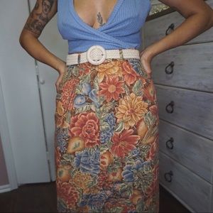 Vintage Floral Tapestry skirt